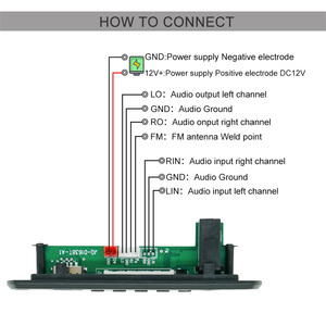 Micrófono de cable Placa decodificadora inalámbrica <span class=keywords><strong>Bluetooth</strong></span> Módulo DE REPRODUCTOR DE MP3 <span class=keywords><strong>Bluetooth</strong></span> 12V - Product Image 3