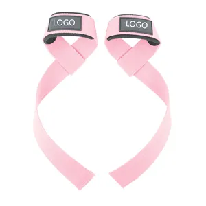 2024 Heavy Duty Fitness Padded Cotton Neoprene Weightlifting Weight Pull Deadlift Custom Logo Lifting Gym Straps For Men