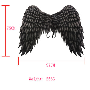Haute qualité plume ange <span class=keywords><strong>diable</strong></span> ailes pliable Halloween ailes Costume fête décoration accessoires - Product Image 3