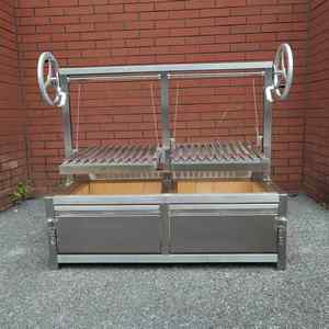 <span class=keywords><strong>Parrilla</strong></span> <span class=keywords><strong>Argentina</strong></span> Santa María <span class=keywords><strong>de</strong></span> Acero Inoxidable con Carbón Vegetal y Madera, Diseño Nuevo <span class=keywords><strong>de</strong></span> 44 Pulgadas, Sistema <span class=keywords><strong>de</strong></span> Doble Elevación, Doble Zona <span class=keywords><strong>de</strong></span> Temperatura - Product Image 2