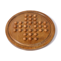 Jeu de solitaire en bois personnalisé pour enfant avec jeu de société à billes