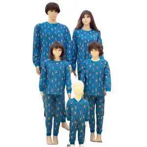 2024 New designs wholesale Cotton Baby Kids Adult Family pajamas 2pcs set Sleepwear Strip Pyjamas Family Homewear