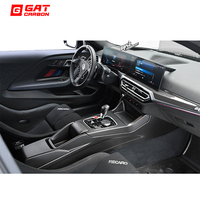 Panneau de console centrale en fibre de carbone sèche style CS pour BMW M2 G87 M3 G80 M4 G82 2021-2024, garniture intérieure améliorée, accessoires de voiture