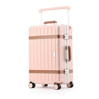 Valise rigide de luxe pour PC - Légère, 20 pouces, bagage à main professionnel avec roulettes silencieuses et cadre en aluminium
