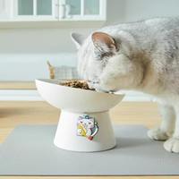 Gamelle en céramique pour animaux de compagnie, surélevée et inclinée, pour chiens et chats, directement du fabricant