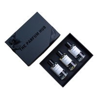 Boîtes d'échantillons de parfum de marque 1ml 1.7ml 3ml Conception personnalisée Flacon de parfum UV ponctuel Ensemble de découverte Boîte d'emballage avec insert en mousse