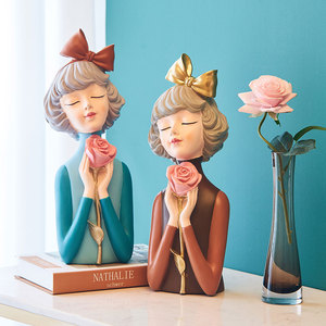 Figurines de filles modernes et douces de style nordique, art en résine, décoration de mariage, d'anniversaire, de maison, accessoires, cadeau de fée, décoration de <span class=keywords><strong>table</strong></span> - Product Image 1