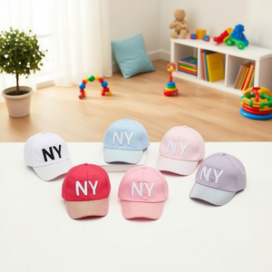 Gorra de Béisbol Infantil con Lentejuelas, Talla Ajustable, Diseño Casual de 6 Paneles, en Rosa, Rojo, Blanco, Azul y Morado - Product Image 3