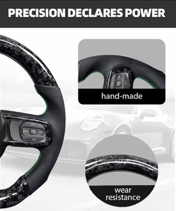 Volante de Fibra de Carbono Forjado Real de Calidad OEM para <span class=keywords><strong>BMW</strong></span> <span class=keywords><strong>E46</strong></span> M3 X5 E53 E63 X1 F48 E84 E61 E34 E60 M5 E43 <span class=keywords><strong>328i</strong></span> E90 - Product Image 6