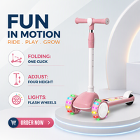 Trottinette électrique moderne et populaire pour enfants, pliable, à 3 roues, en plastique, pour garçons et filles de 1 à 12 ans
