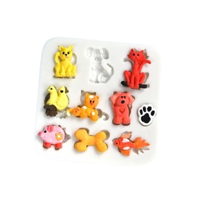 <span class=keywords><strong>Moule</strong></span> en <span class=keywords><strong>silicone</strong></span> pour gâteau en fondant, animaux de dessin animé, chat, chiot, ours, DIY fait main - Product Image 5