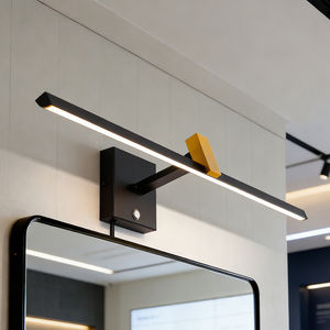 Lampes linéaires réglables de haute qualité pour photos, interrupteur tactile, lampe miroir noire pour chambre à coucher, design moderne, variateur d'intensité, applique murale pour salle de bain - Product Image 1