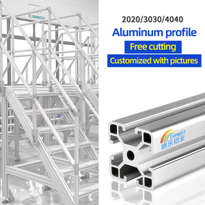 Hợp kim anodized đùn 4040 6060 V khe cắm khung nhôm hồ sơ Trung Quốc nhà sản xuất 2020 4060 4080 lan can LED ống chiếu sáng - Product Image 6