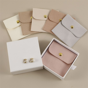 Thấp moq sợi nhỏ túi đồ trang sức, handmade trang sức bao bì Pouch với Snap Nút trang sức đóng gói túi - Product Image 2