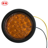 Nouvelle lampe électronique simple en caoutchouc de haute qualité de 4 pouces pour freinage, 24V, rouge, orange, blanc, garantie 3 mois pour camions lourds et remorques