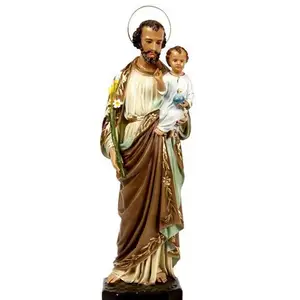 Preço de fábrica Fabricante e Fornecedor da arte religiosa figura santo fibra de vidro estátua de São José