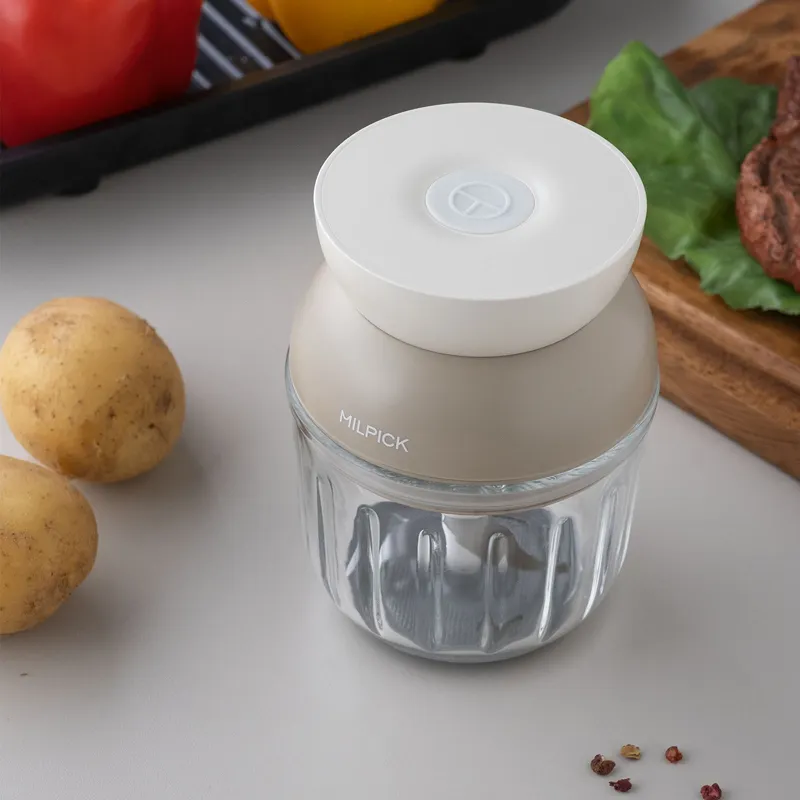 Mini picador de legumes elétrico portátil multifuncional com usb para cozinha doméstica, novo design de alta qualidade