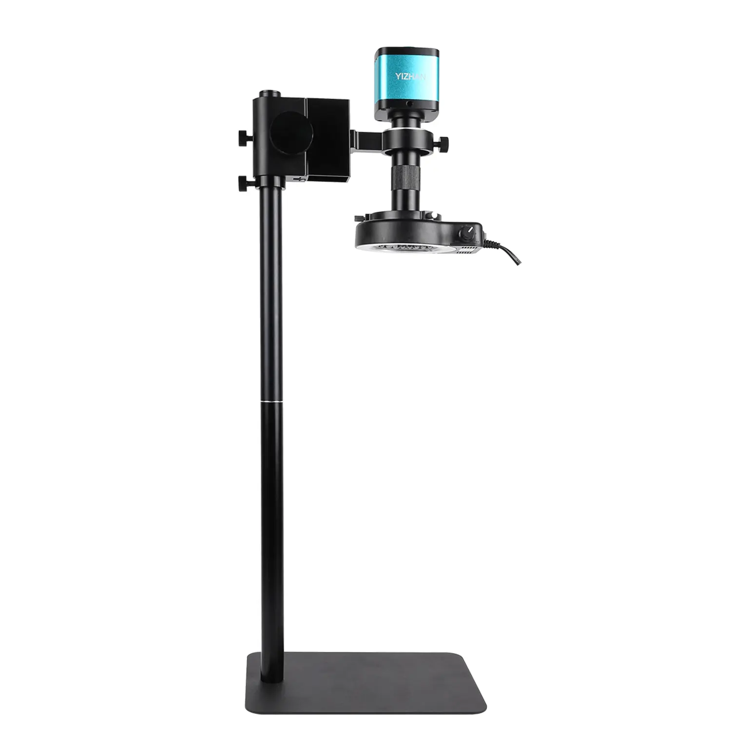 Microscópio de vídeo 4k HD-MI usb 48mp, câmera industrial, monocular, zoom de 150x, lente led, para reparo, solda