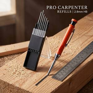Recharge de <span class=keywords><strong>crayon</strong></span> mécanique OEM 2,8 mm HB 120 mm pour la construction, le travail du bois, l'ingénierie et le dessin technique (lot en vrac) - Product Image 2
