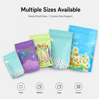 Sachets d'emballage personnalisés pour thé, en Mylar, à trois soudures latérales, thermoscellables, en aluminium, petits sachets d'échantillons de café