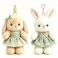 Porte-clés en peluche mignon, pendentif personnalisé en forme d'animal en peluche, mini breloque de sac en peluche douce, vente en gros personnalisée
