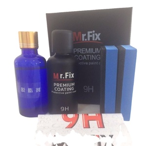 มิสเตอร์ FIX9H แพ็คเกจเคลือบคริสตัลสำหรับยานยนต์ พร้อมน้ำยาขจัดคราบกันน้ำ ป้องกันรอยขีดข่วน 50 มล.+50 มล. - Product Image 1