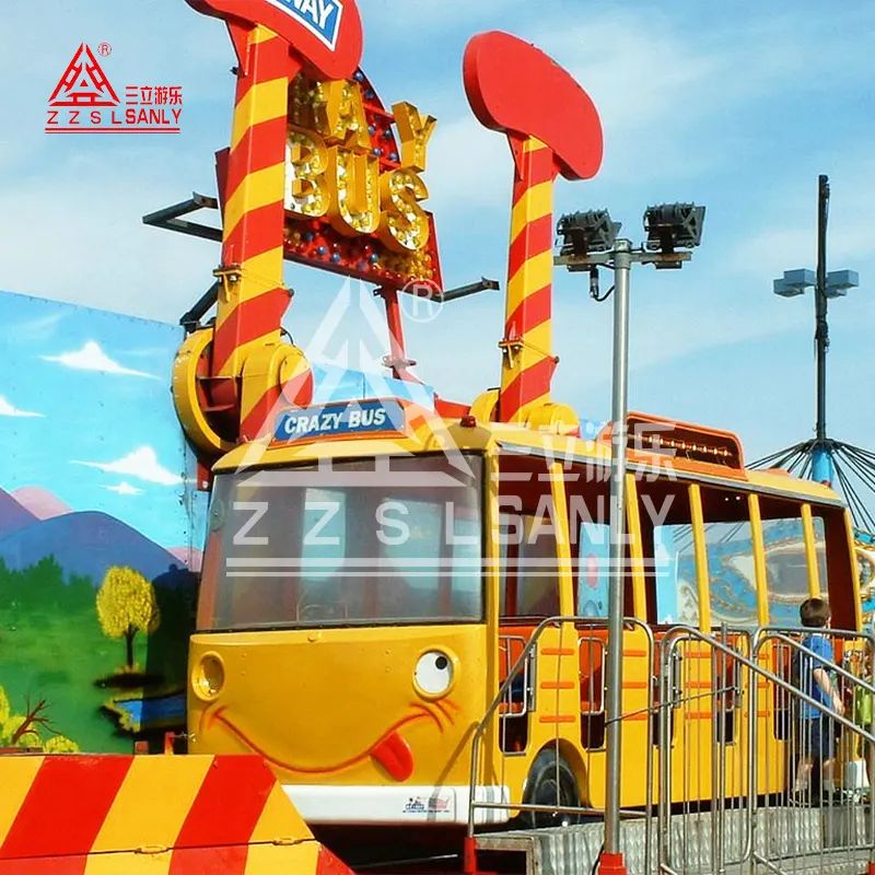 CE-zertifiziert Großhandelspreis Thrill Amusement Park Rides Games Maschine 24 Sitze Mini Miami Ride Swing Crazy Wave Bus