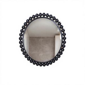 Miroir mural grand format en mosaïque de verre argenté rectangulaire 3D sans cadre et panneaux octogonaux, style rustique, pour la maison - Product Image 4