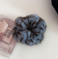 Anneau à cheveux en peluche à motif zèbre pour l'hiver et l'automne, anneau à cheveux en fourrure douce, accessoire haut de gamme pour chignon