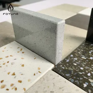 现代10毫米白色人造石板材石英台面丙烯酸固体表面
