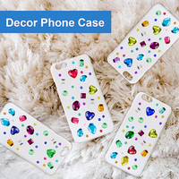 Autocollant en strass multicolore vibrant de haute qualité pour coque de téléphone ludique, accessoire technologique artistique, kits de bricolage