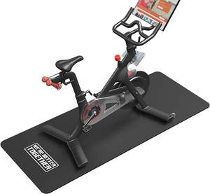 Tapete para Bicicleta Peloton y Bicicleta Elíptica, 6mm de Grosor, 36x84 Pulgadas, PVC, Hecho a Máquina, Resistente a las Manchas, Antideslizante, Equipo Moderno para Bicicleta de Ejercicio - Product Image 1