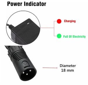Connecteur XLR 42V 2A <span class=keywords><strong>3</strong></span> <span class=keywords><strong>broches</strong></span> <span class=keywords><strong>Chargeur</strong></span> de câble de charge pour batterie <span class=keywords><strong>36V</strong></span> Scooter <span class=keywords><strong>électrique</strong></span> Fauteuil roulant E-Bike Batteries HP1202L3 - Product Image 6