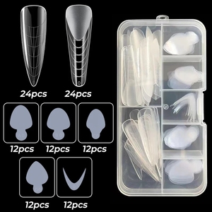 Autocollant de moule double pour <span class=keywords><strong>ongles</strong></span> Autocollants réutilisables en silicone pour manucure française pour extension de <span class=keywords><strong>gel</strong></span> pour <span class=keywords><strong>ongles</strong></span> Outils de construction rapide - Product Image 1