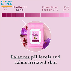 Biokleen Échantillon Gratuit 30ct pH Équilibré <span class=keywords><strong>Biodégradable</strong></span> Hygiène <span class=keywords><strong>Intime</strong></span> Nettoyant Antibactérien Lingettes Naturelles pour Féminin - Product Image 3