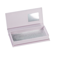 Boîte en papier portable haut de gamme personnalisée avec logo gratuit pour cils à bande complète Boîte d'emballage étanche pour cils d'impression à chaud