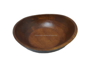 Tazones de Madera Desechables Ecológicos Hechos a Mano y Personalizados, Vajilla Moderna de Madera Pulida para Restaurantes, Ensaladas de Frutas - Product Image 3