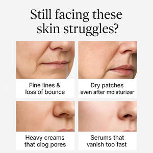 Crème au collagène profond, hydrate en profondeur, atténue les ridules, stimule le collagène, raffermit la peau, répare la sécheresse, antioxydant, tous types de peau, 60 ml - Product Image 6