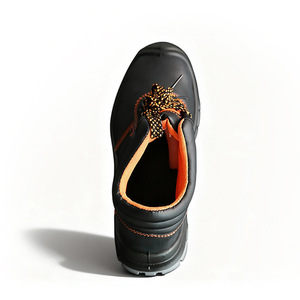 Scarpe Antinfortunistiche Industriali con Punta in Acciaio, Tomaia in Vera Pelle, Impermeabili, Antiscivolo, per Uso in Fabbrica e Costruzioni, Suola Intermedia in PU, Modello Mid Cut da Uomo - Product Image 3