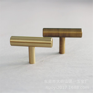 T-Shaped <b>Copper</b> Furniture Handle Minimalist Design For Home Decoration Durable - Product Image 1