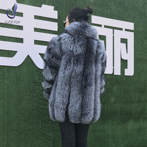 2019 <strong>Women</strong> Fashion Loose Oversize <strong>Long</strong> Sleeve <strong>Winter</strong> <strong>Coat</strong> Custom Ladies fox Fur <strong>Coat</strong> - Product Image 4
