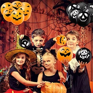 Halloween <b>Balloon</b> Party <b>Balloon</b> Set Grimace Scary Haunted House 12 "Halloween Latex <b>Balloon</b> <b>Decoration</b> - Product Image 4