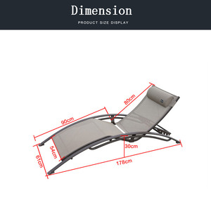 Chaise longue de plage, pieds en fonte, banc de parc, cadre en aluminium, meubles de salon, transat solaire, <span class=keywords><strong>piscine</strong></span> extérieure, lit solaire moderne - Product Image 6