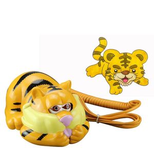 Téléphone filaire mignon en forme de bouche de tigre avec indicateur LED, téléphone de bureau audio / recomposition, mini téléphone fixe - Product Image 6