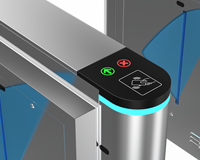Tourniquet compact entièrement automatique de 800 mm avec code QR, RFID, en acier inoxydable, protection IP66, anti-échappement, design peu encombrant