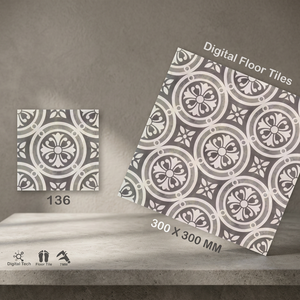 Baldosas de Cerámica para Piso 300x300mm, Impresión Digital por Inyección de Tinta, Acabado Mate Antideslizante, Estilo Rústico, Diseño de Autor - Product Image 2