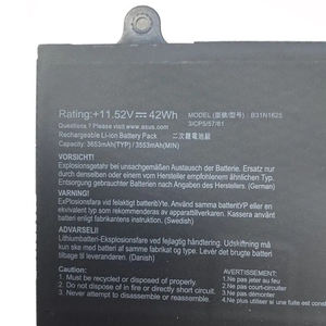 B31N1625ของแท้ใหม่แบตเตอรี่แล็ปท็อป42Wh 11.52V สำหรับ <span class=keywords><strong>Asus</strong></span> <span class=keywords><strong>VivoBook</strong></span> 0B200-02470100 TP203NAH <span class=keywords><strong>12</strong></span> TP203MAH - Product Image 3