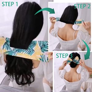 Accessoire capillaire pratique pour chignon français DIY, avec clip magique en tissu flexible, pour un chignon rapide et facile de style donut pour femme - Product Image 5