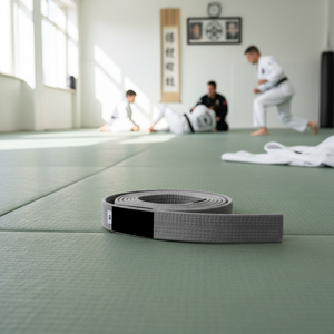 Cinturones de Jiu Jitsu BJJ Formales OEM de Algodón Gris de 5 cm de Ancho y 300 cm de Largo para Niños y Adultos - Product Image 3