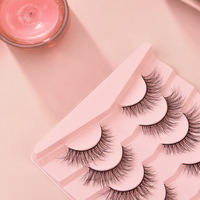 7 paires de faux cils naturels et volumineux, style allongeant le coin extérieur (vente en gros)